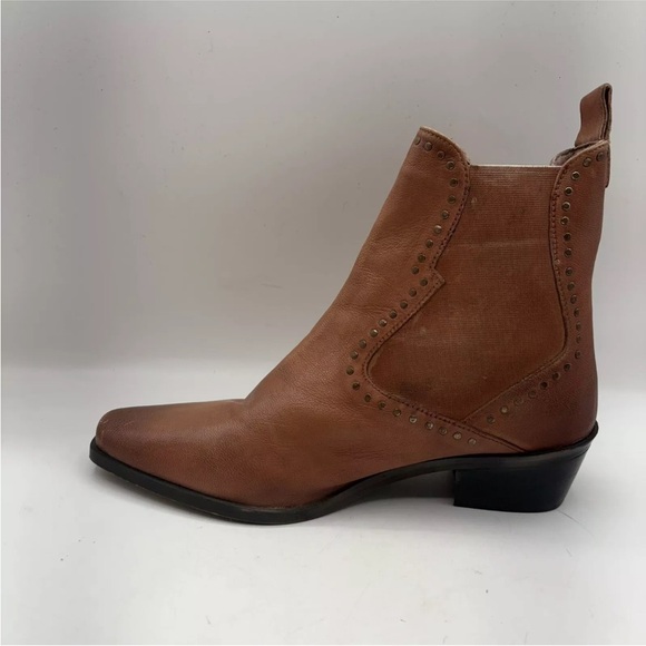 Roan by Bed Stu Cliffhanger Boots Almond Leather Bootie Womens 9.5 - Picture 6 of 9